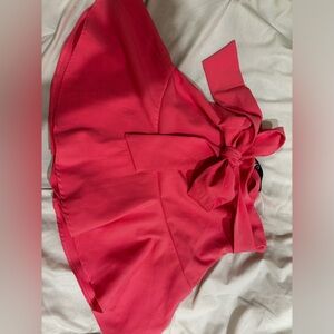 Baby Pink flare mini skirt from Zara